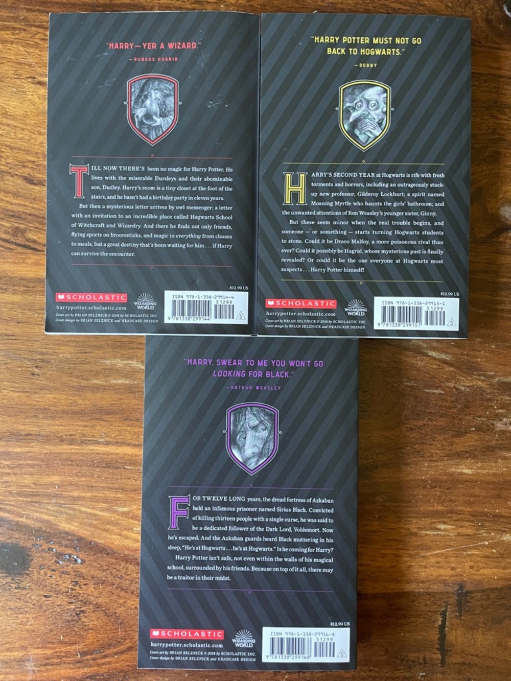 7 Harry Potter Complete Books Set of Seven Scholastic Black White Covers - Picture 8 of 16